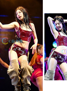 blackpink金智妮likejennie科切拉同款打歌服爵士hells热舞表演服