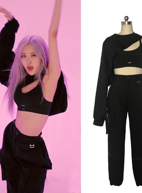 blackpink朴彩英rose同款howyoulikethat爵士表演出打歌服套装潮