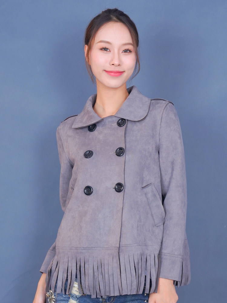 短款外套女2023秋季新款流苏短外套