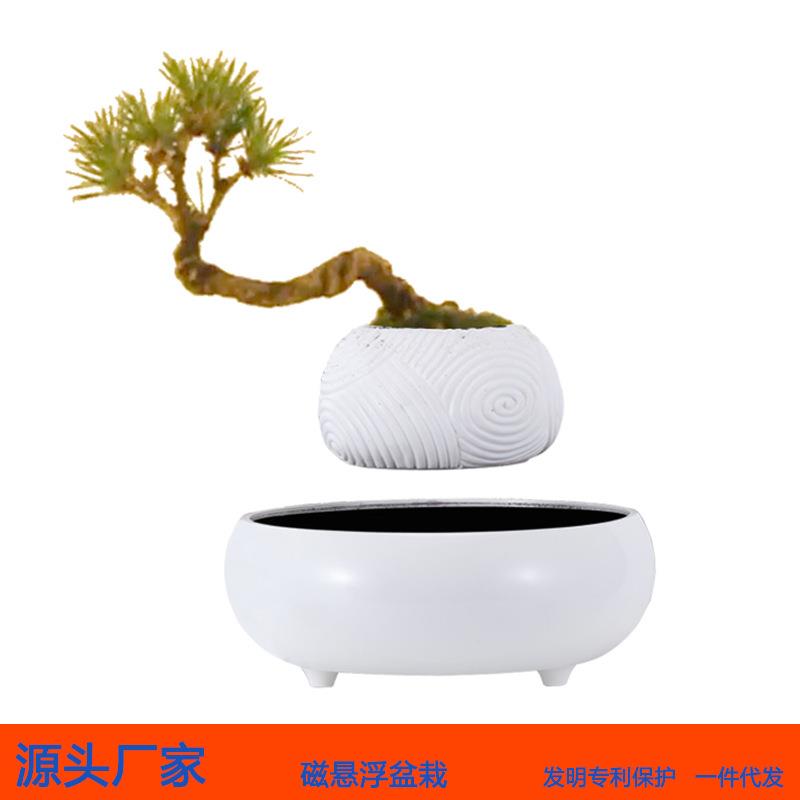 磁悬浮盆栽花盆空中盆栽植物悬空花盆客厅办公室桌面风水创意摆件