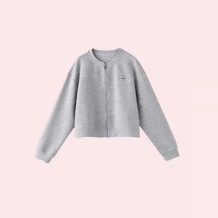 时尚 短款 气质百搭拉链卫衣棒球服 大洪25年春新款 冰美式