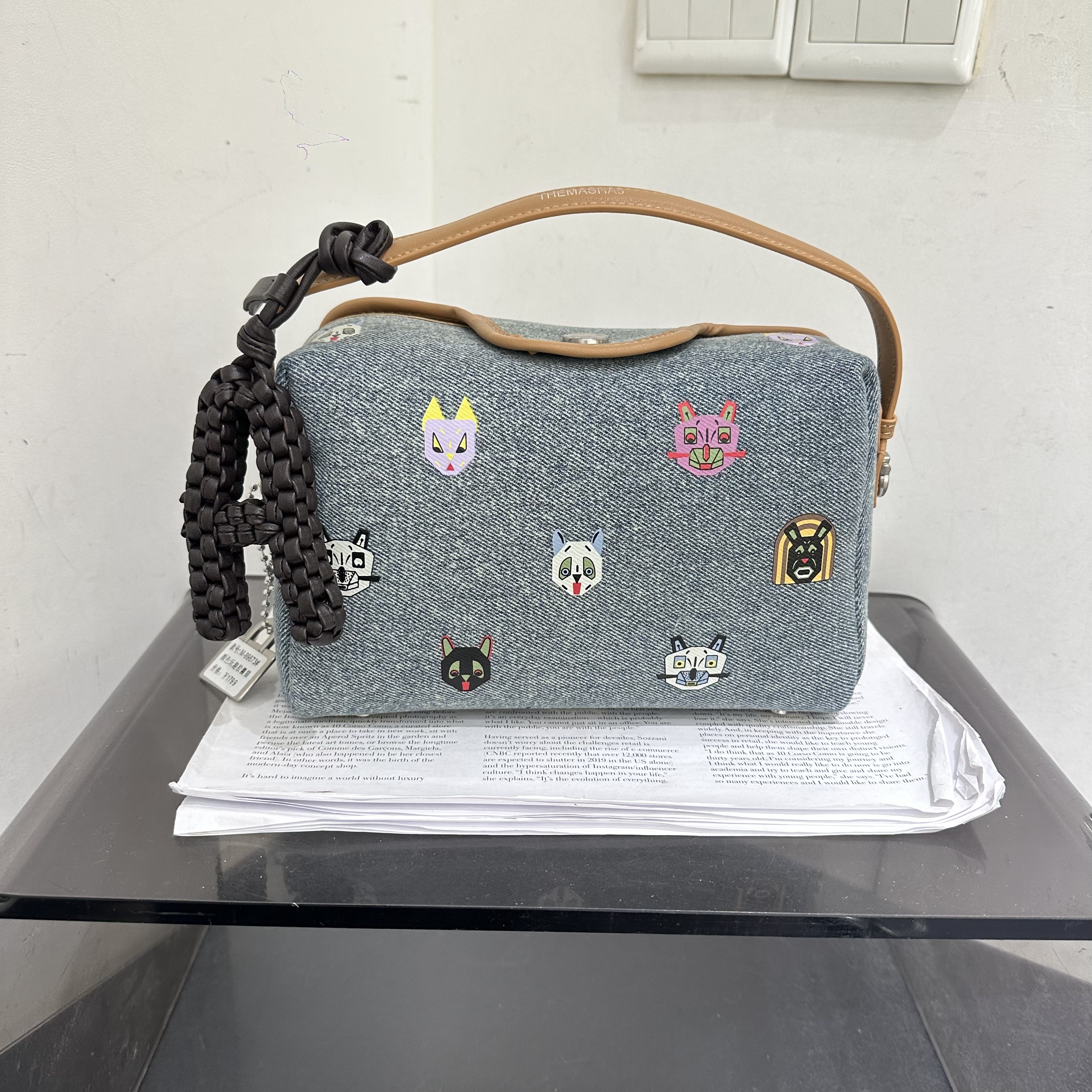 玛莎新款时尚手提轻便牛仔布软皮枕头包小众潮时尚休闲斜挎女包包