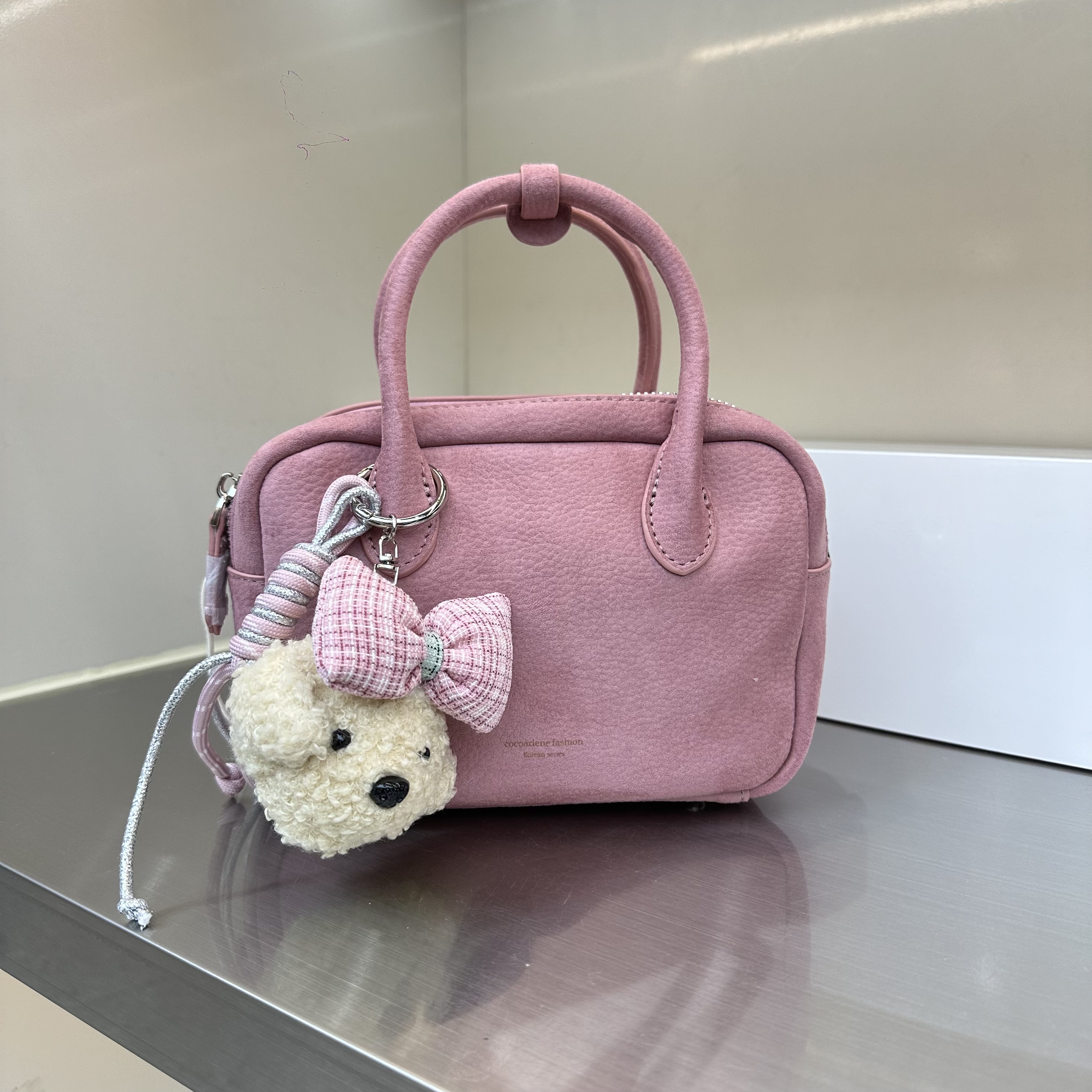 新款时尚手提保龄球包百搭分层轻便通勤软皮斜挎包休闲女包简约潮