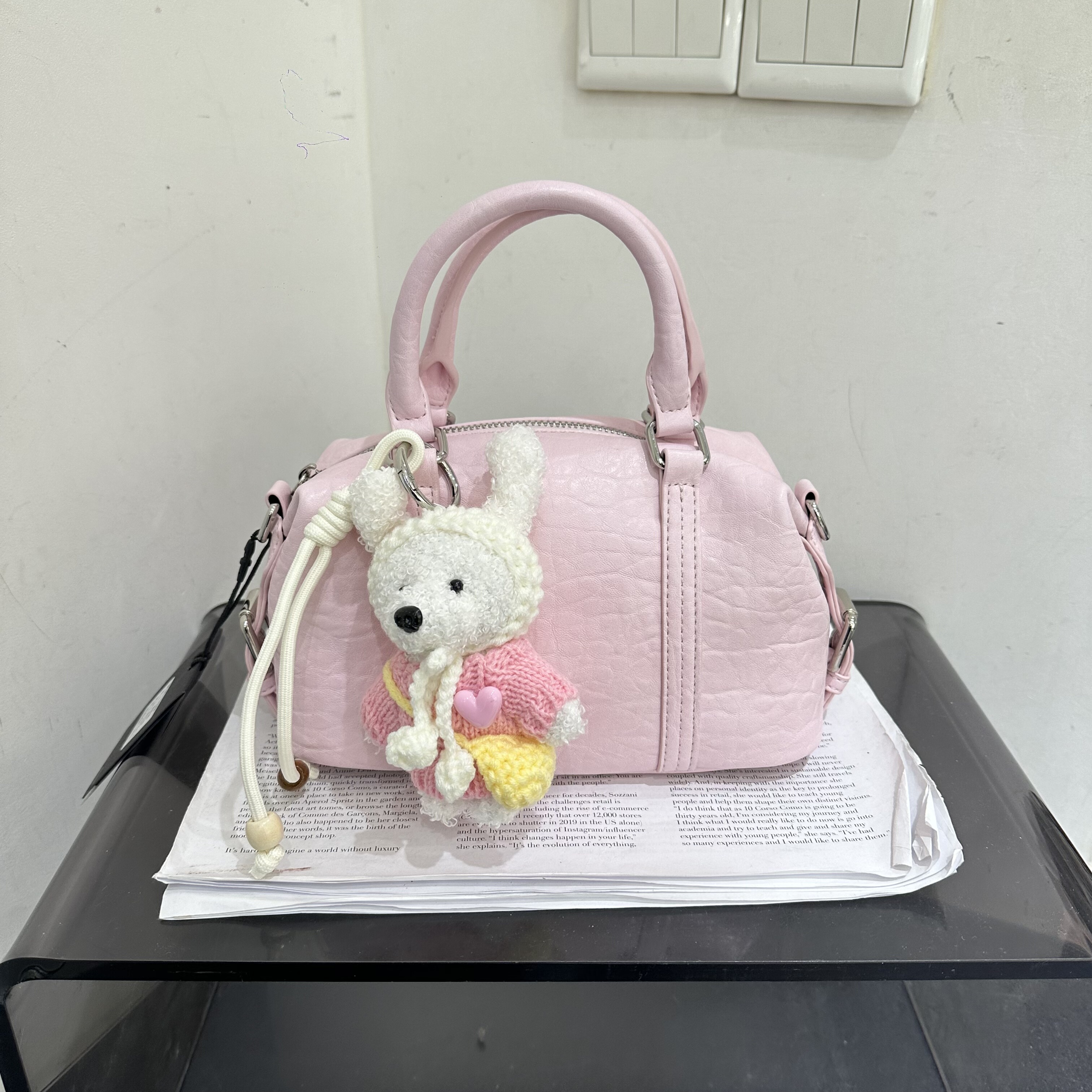 同丰新款时尚手提轻便软皮波士顿包小众潮时尚休闲斜挎女包简约包