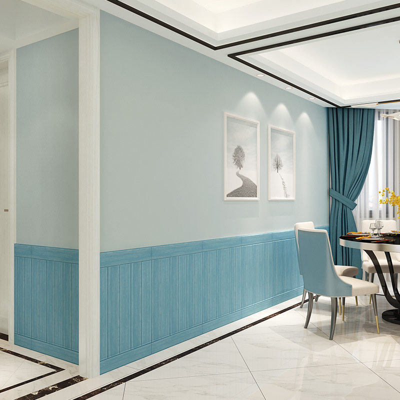 3d立体墙贴防水防撞幼儿园墙围贴纸木纹墙裙壁纸卧室客厅自粘墙纸