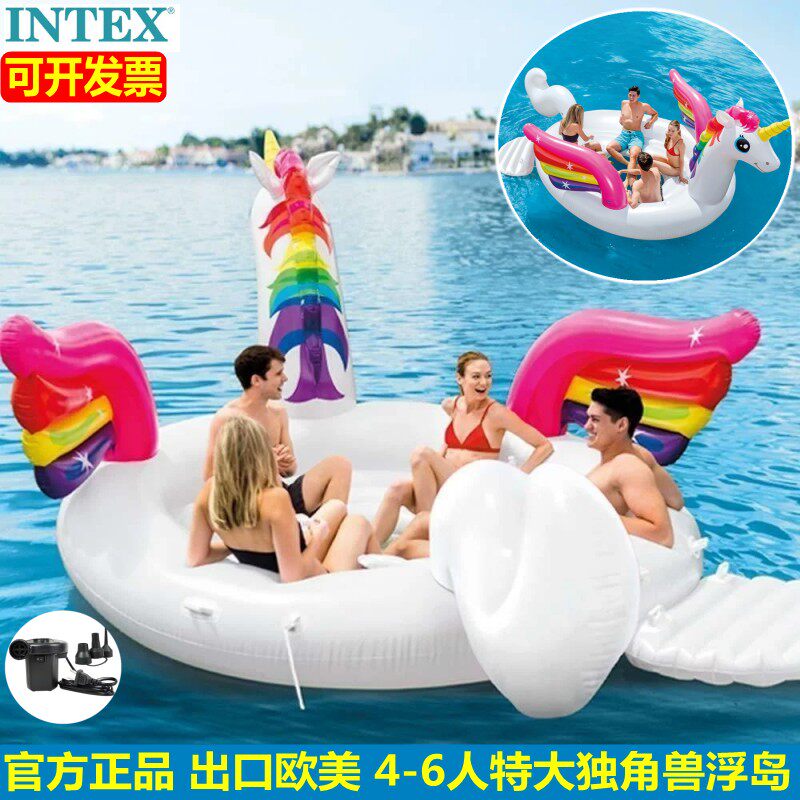 4-6人特大动物浮岛游泳摄影道具