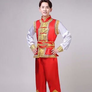 爵思朗新款民族秧歌服男女款舞龙舞狮队打鼓服舞蹈服广场舞腰鼓演