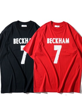 AnewStudio夏季BECKHAM7号球衣宽松短袖T恤612004