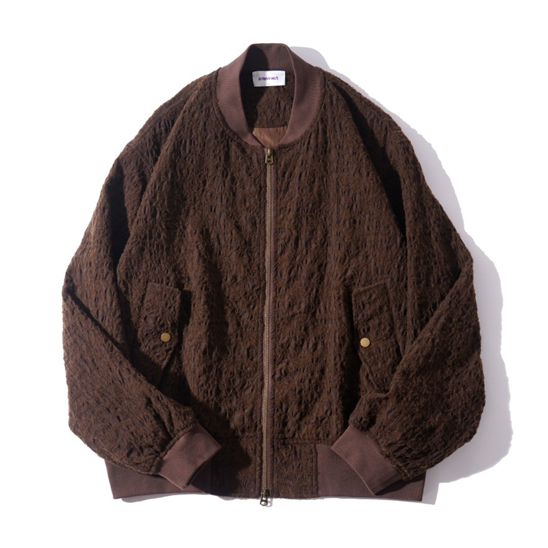 着而乐趣ANEW紫标宽松羊毛外套