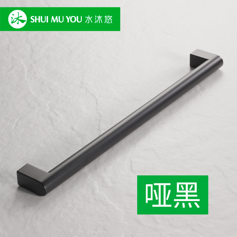 水沐悠高端304不锈钢设备门拉手哑黑烤漆C00122YH
