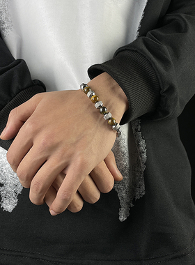 【木星上行】琥珀石拼接手链