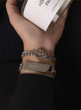 潮流情侣钛钢轻奢小众不掉色