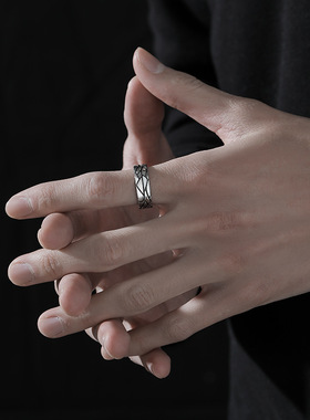 奇志爷爷男钛钢戒指不掉色