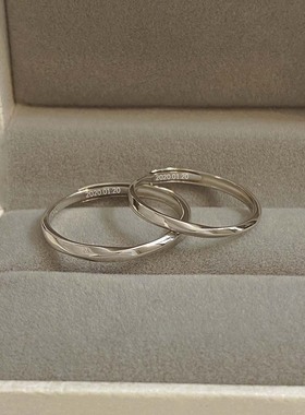 情侣925银个性高级感戒指不掉色