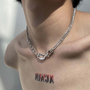 几何骨链项链女轻奢小众设计感锁嘻哈ins高级感配饰2024年新款潮