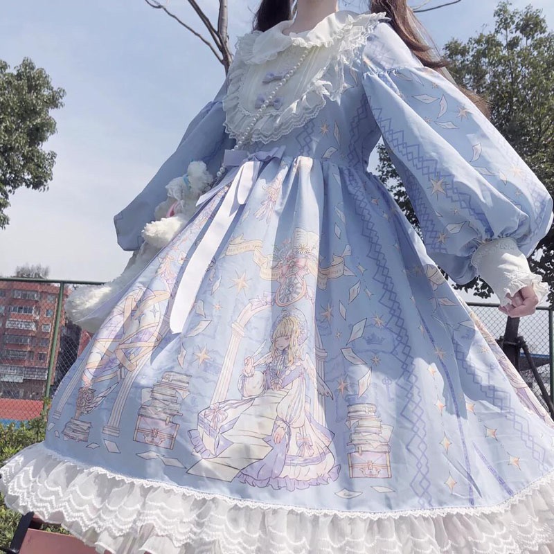 浅蓝Lolita裙在售可爱风Lolita