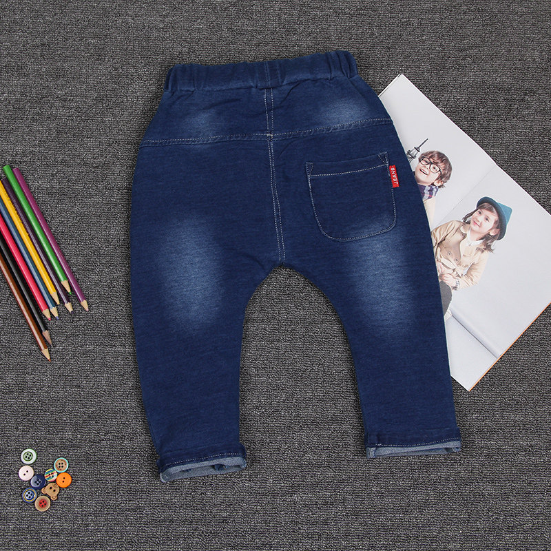 小宝宝裤子春秋单裤男童针织裤弹力哈伦裤婴幼儿0岁1岁2岁开裆裤