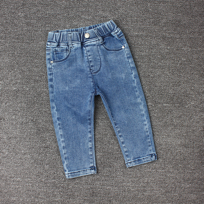 春秋装中性男宝宝女童牛仔裤小脚裤儿童长裤子潮款柔软1-2-3-4岁