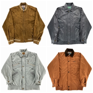 vintage古着棒球服复古哈灵顿工装 阿美咔叽港风做旧秋冬外套V410