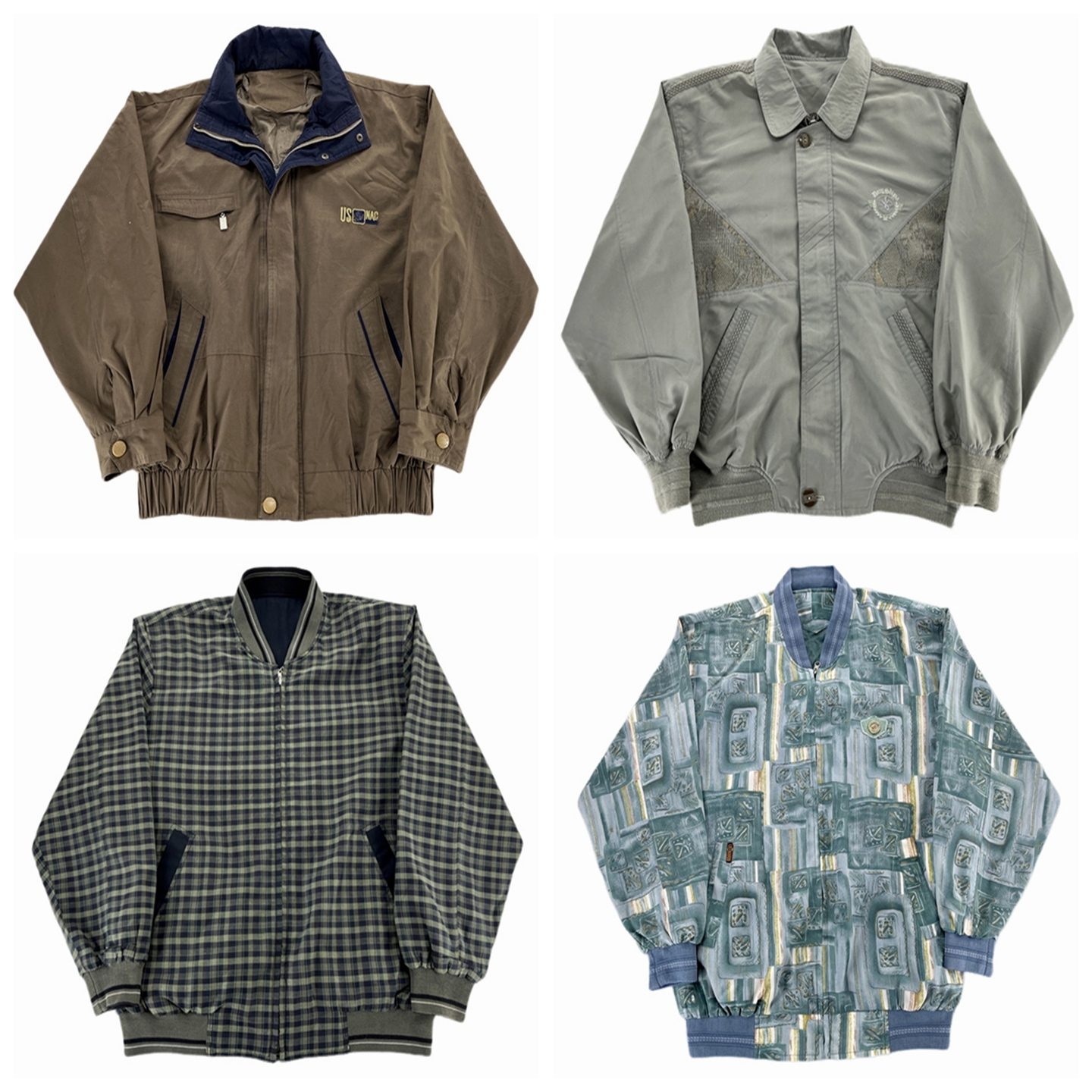 vintage古着棒球服复古哈灵顿工装阿美咔叽港风做旧秋冬外套V403