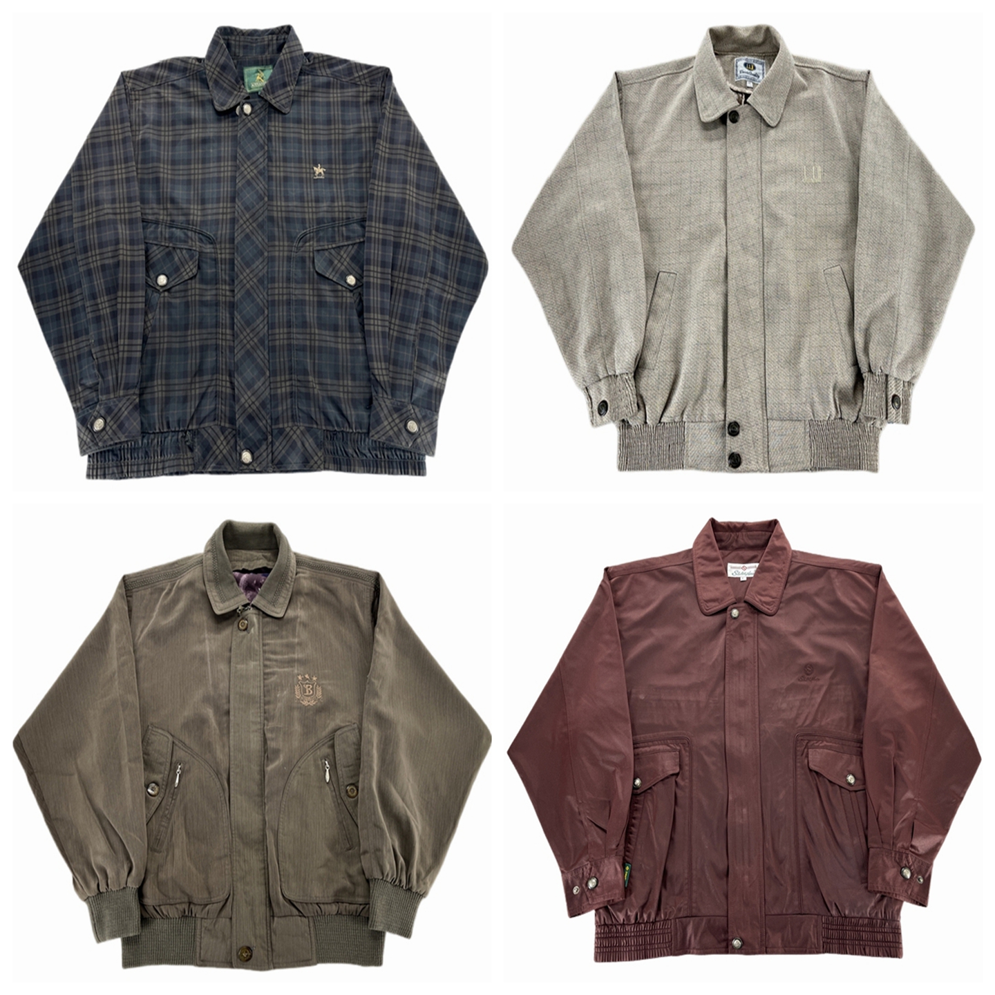 vintage古着棒球服复古哈灵顿工装阿美咔叽港风做旧秋冬外套V418