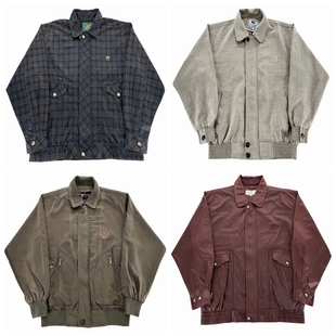 vintage古着棒球服复古哈灵顿工装 阿美咔叽港风做旧秋冬外套V418