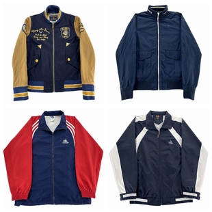 vintage古着外套美式 复古街头oldschool宽松日系做旧春秋夹克A124