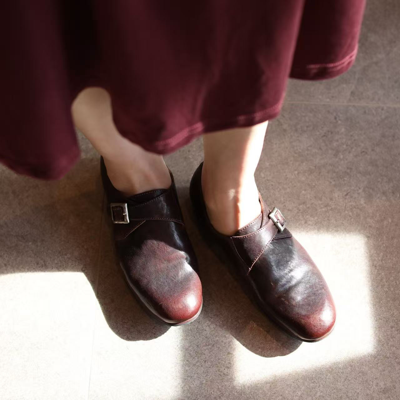 Mantova曼托瓦新款水洗马皮复古英伦平底圆头乐福懒人鞋时尚女鞋,女鞋,浅口单鞋,淘宝优惠券,粉丝福利购,淘宝优惠卷