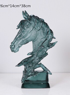 时光巴士马头酒柜家居摆件后现代酒店别墅展厅玄关动物软装饰品