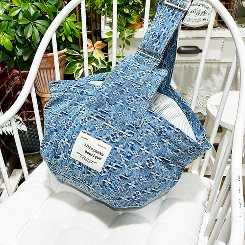 Зимний портативный переносной джинсовый рюкзак с пухом, популярно в интернете