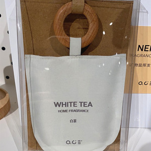 精选OCE新款可挂榉木布香包实木挂圈香袋家用香囊车载衣柜香味久