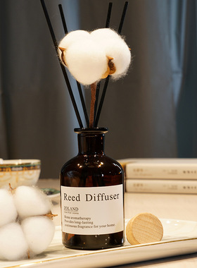 zoland礼品家居新疆棉花装饰无火香薰茶色瓶酒店家居香薰套装香氛