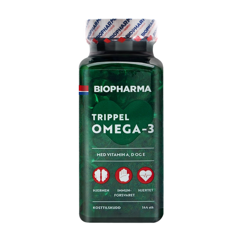 挪威贝尔法Biopharma 三重浓缩深海鱼油软胶囊守护心脑血管144粒