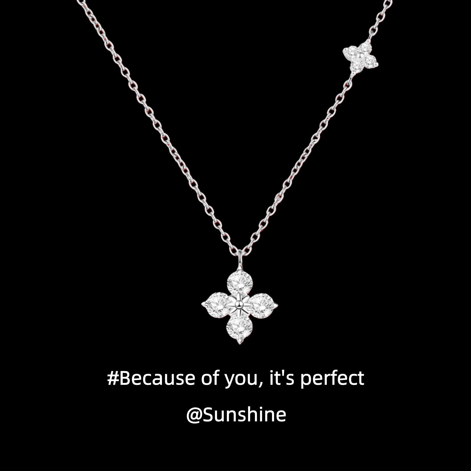 「双生四叶草」纯银s999项链女轻奢小众设计高级感锁骨链生日礼物