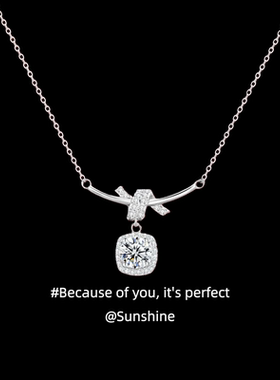 「缠绕方糖」纯银s999项链女轻奢小众高级感锁骨链送女友生日礼物