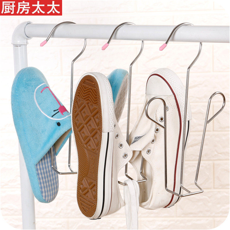 Stainless steel Windbreak shoe rack balcony Drying rack Hooks multi-function Shoe rack shoes Clothes hanger Hanging shoe rackin the Residential furniture , Shelf , Shoe  category - from Buy2taobao.com to provide professional Taobao agent buy service