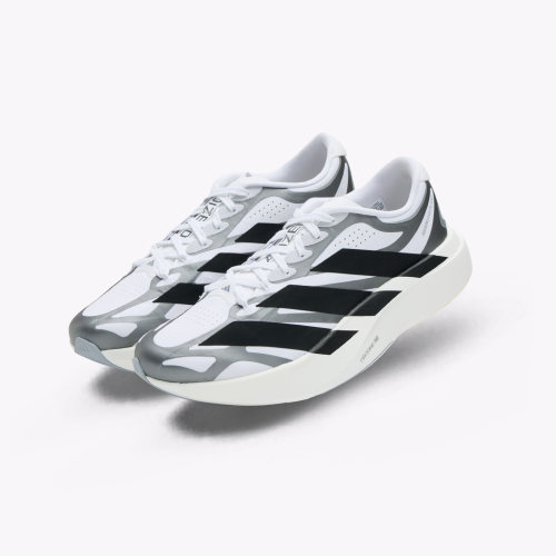AdidasEvoSL黑白简约运动跑鞋