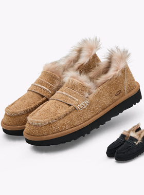 UGG Ellis 冬季简约加绒保暖栗色防滑耐磨雪地靴1179390