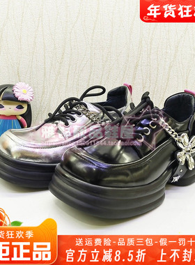 正品Kiss Kitty女鞋促销春季新款松糕鞋英伦小皮鞋单鞋SA43149-36