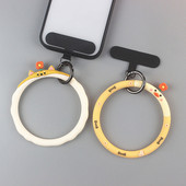 可爱鸭子手机手环扣挂绳女款 卡通硅胶手腕挂环防丢背贴夹片手机绳