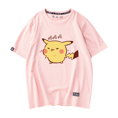 短袖可爱宝可梦皮卡丘小火龙情侣