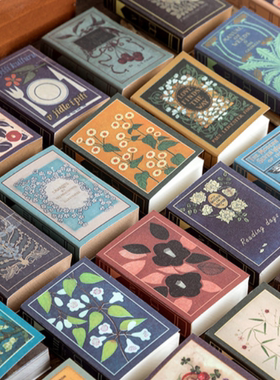 bjd娃娃屋书本模型火柴盒便签本豆本家族创意复古手帐装饰diy贴画