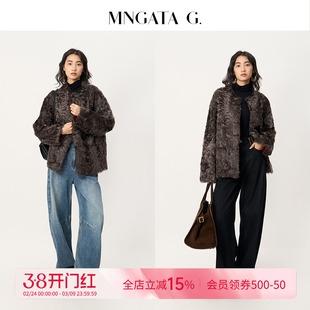 MNGATA G.宫小妍 [山城玫瑰]胎象羔双面穿皮毛秋冬皮草外套