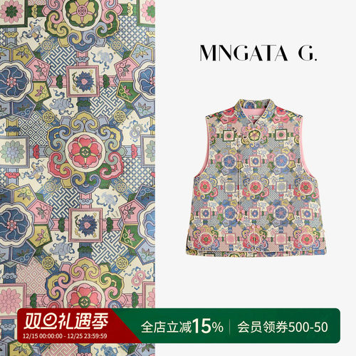 曼加塔真丝新中式马甲