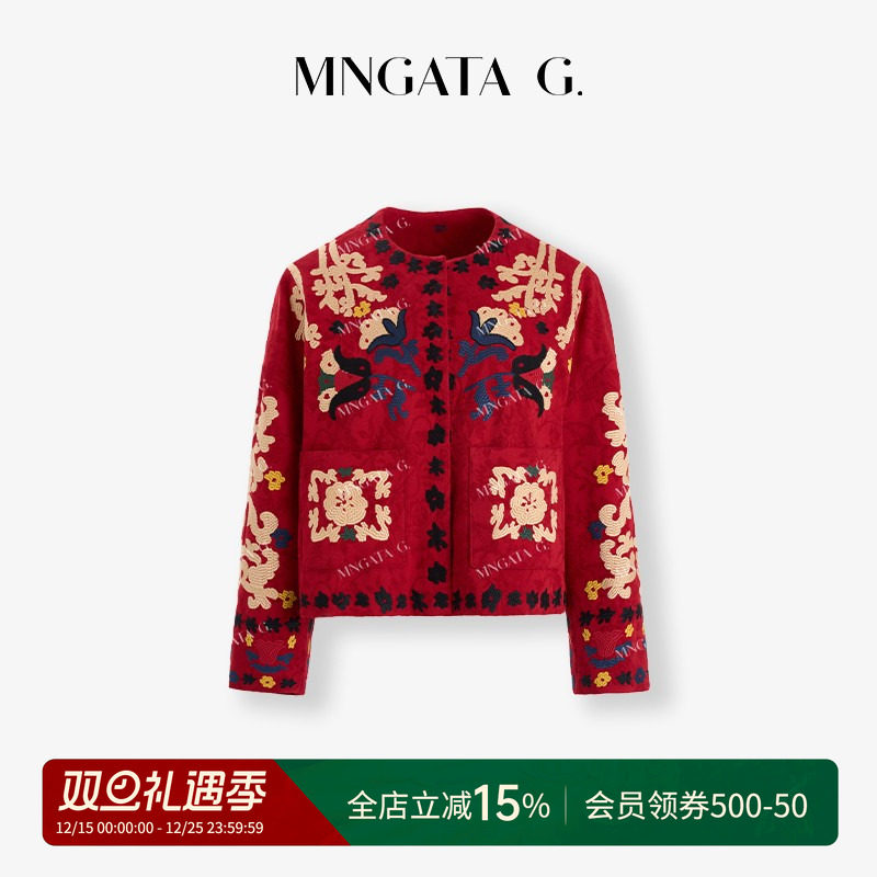 曼加塔【开元虹运】棉质新中式中国风秋冬百搭外套5091055