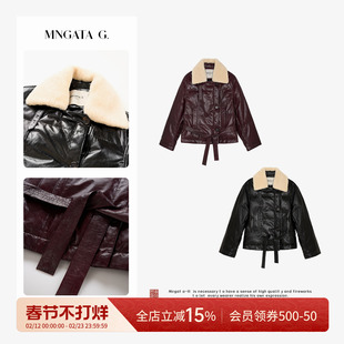 曼加塔【曼奢·昆仑】羊皮新中式中国风女装秋冬短款羽绒服