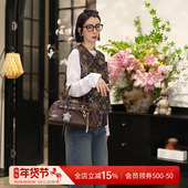 夏日新中式 曼加塔 上久楷·大小团花 蚕丝马甲4060801