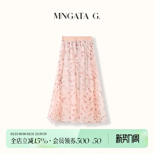 穿搭国风半身裙5123153 新中式 宫小妍 真丝.春日小花