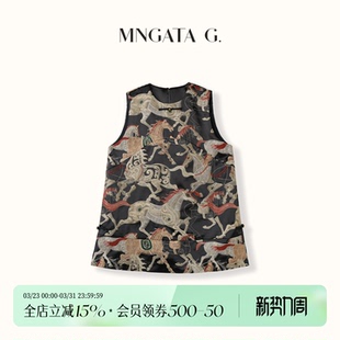 中国风休闲百搭马甲6010903 刺绣新中式 宫小妍 马到福来