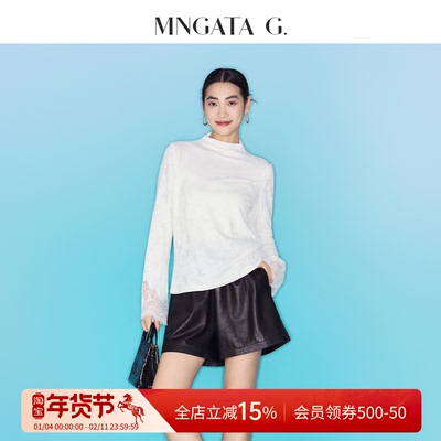 宫小妍【法绣·纳吉】弹力浮雕提花新中式国风上衣5121356